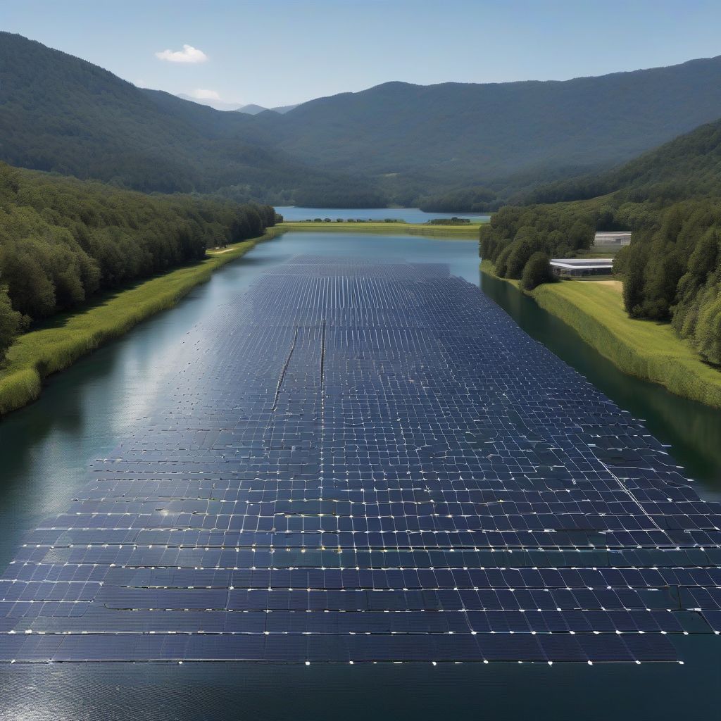 Floating Solar Panels on Water