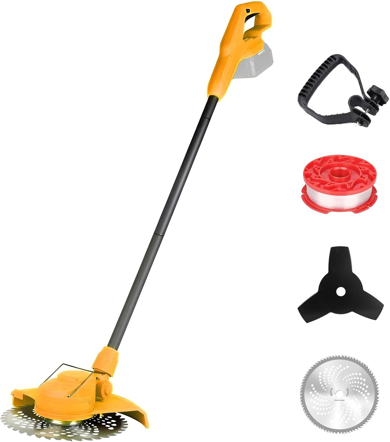 Cordless String Trimmer Compatible with Dewalt 20V Max Battery, 12-Inch Electric Weed Wacker, Powerful, Lightweight Weed Eater & Eco-Friendly Cutting Solution for Lawn Garden(Tool Only)