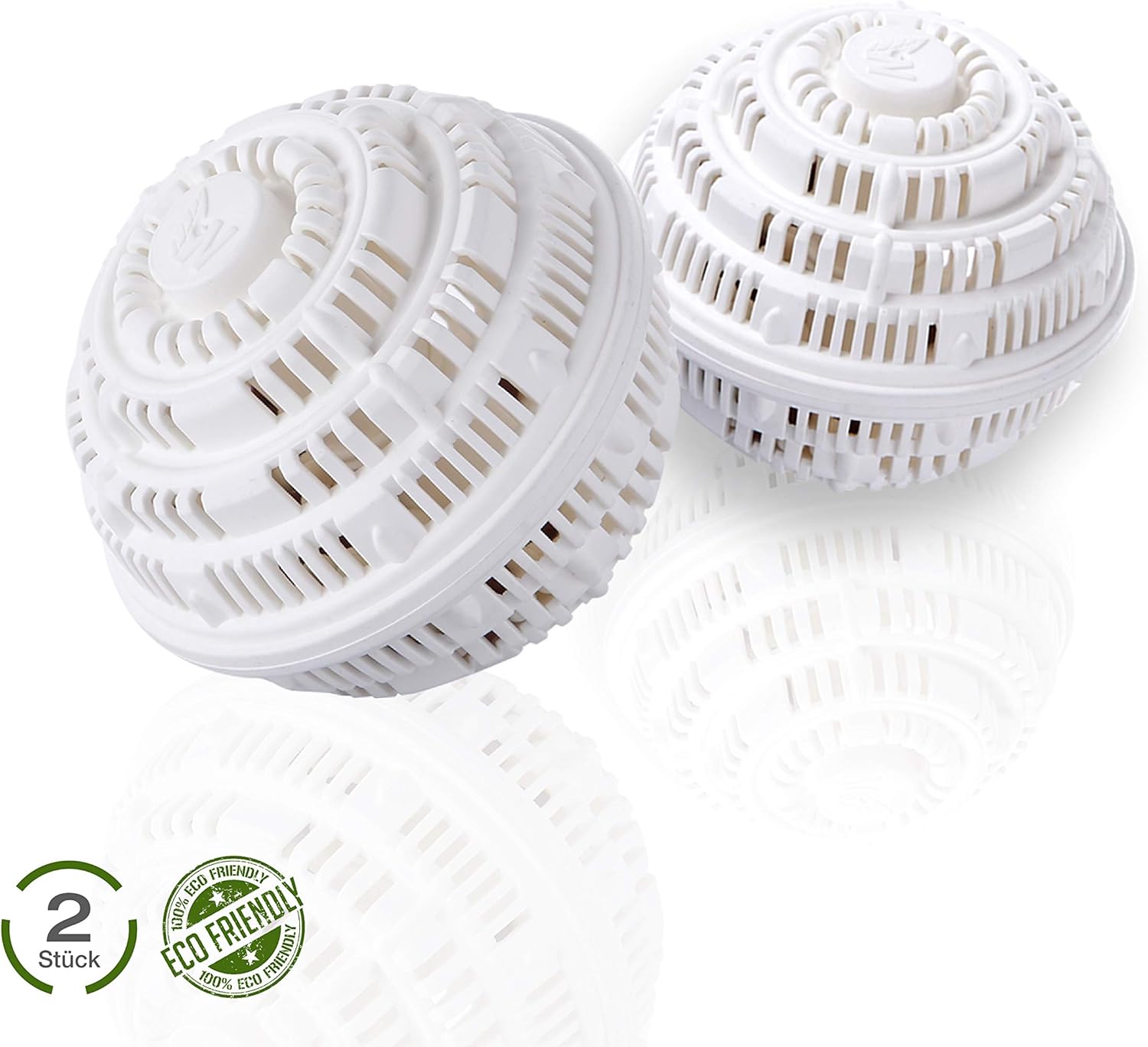 Premium Detergent-Free Washing Machine Balls by Eco Hi-Ball – Save on Laundry Detergent – Naturally Washes Clothes Amazingly with Infrared Ceramic Beads – Safe & Reusable for 1000 Washes | 2-Pack